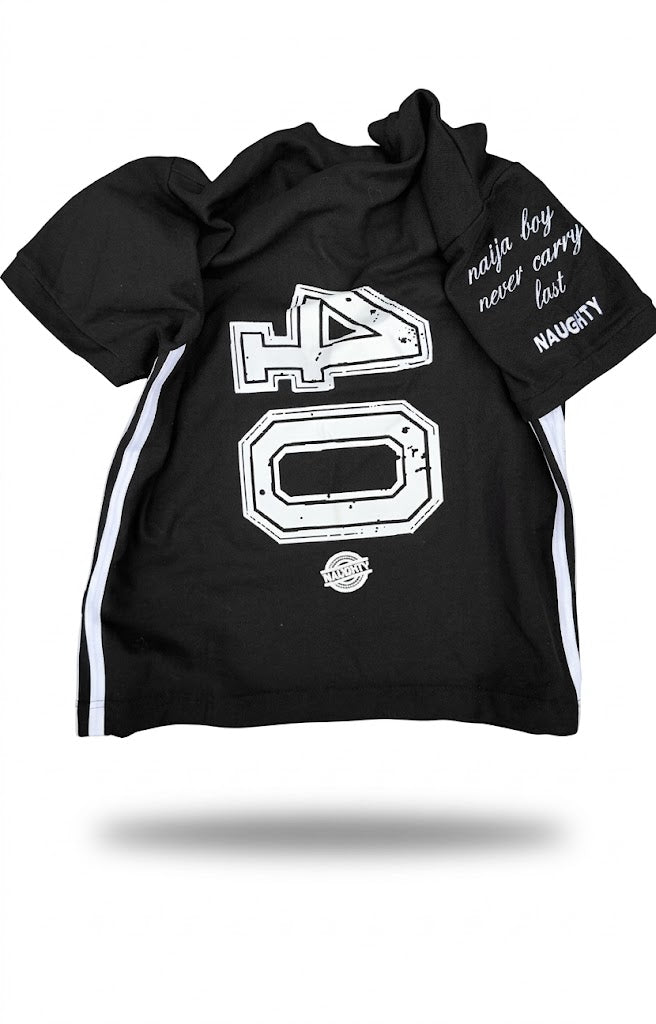 NAUGHTY NAIJ BLACK POLO