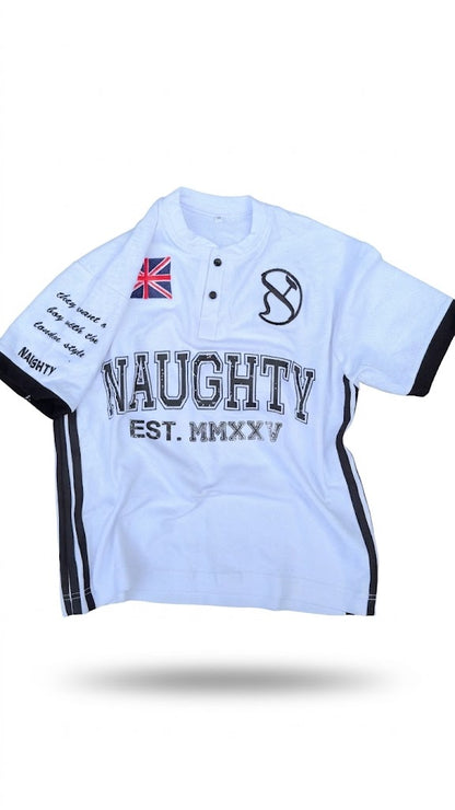 NAUGHTY LDN WHITE POLO
