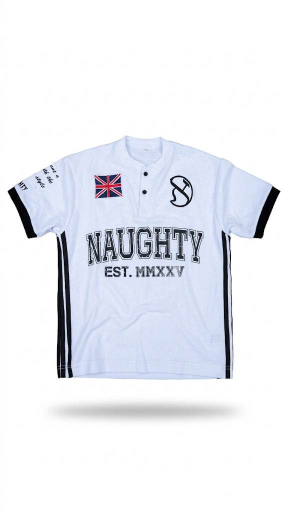 NAUGHTY LDN WHITE POLO